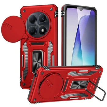 Чехол на Xiaomi Redmi Note 15 (EU), Poco M8 5G / для Ксяоми, сяоми, ксиоми редми ноте 15, поко М8 ударопрочный Red Camshield Army Ring