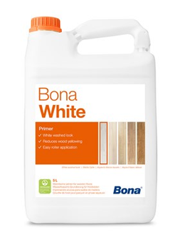 Ґрунтовка для паркету Bona White 5 л – біла водна ґрунтовка для дерев'яної підлоги, зменшує пожовтіння деревини