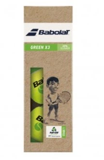 М'ячі для тенісу Babolat GREEN paper pack 3 ball зелений - жо one size (501106-113)