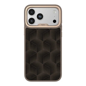 Чохол Premium Kajsa Splendid Collection 3D Cube Pattern with MagSafe для iPhone 17 Pro Desert Gold O-Ring