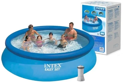 Бассейн надувной 366 х 76 см INTEX с фильтром насосом 28132