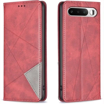 Чехол-книжка с карманами UniCase Geometric Pattern для Realme 16 - Red