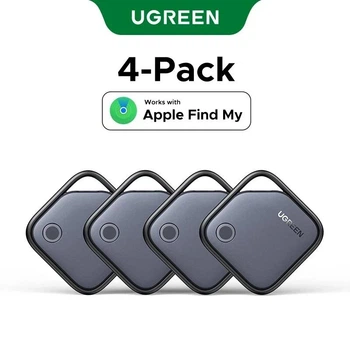 Смарт трекер UGREEN Smart Finder Black CM816 для пошуку речей Apple Find My розумний брелок набір з 4 шт (SKU-029)