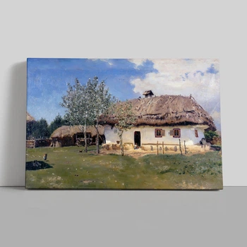 Интерьерная картина Украинская хата, Илья Репин, Ilya Repin, интерьерный декор, 28×42 см (id6760)