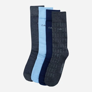 Набор мужских носков c широкой резинкой высоких хлопковых Calvin Klein One size 4 пары Холодный микс (1159923607)