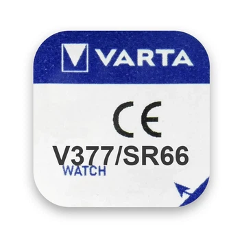 Батарейка годинникова Varta V377/SR66 (SR626SW, G4, 376), 1.55V, блістер 1шт