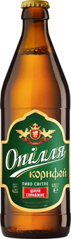 Упаковка пива Опілля Корифей Світле фільтроване 4.2% 0.5 л х 12 шт (4820158670018)