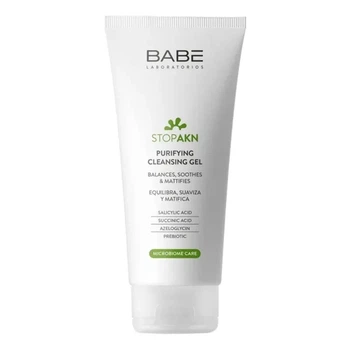 Очищувальний гель для жирної та проблемної шкіри BABE Laboratorios Stop AKN 200 мл