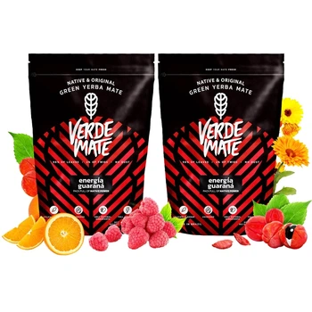 Набор 2 шт. чай мате Verde Mate Green Energia Guarana 500 г, бразильский мате с гуараной и ягодами годжи
