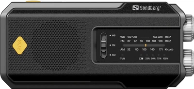 Радиоприемник FM/AM Sandberg Survivor Radio All-in-1 2000, solar charger, powerbank, Flashlight (SAND_421-04)