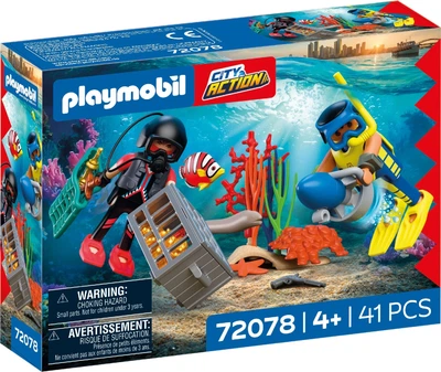 Набір іграшок Playmobil Police Поліцейський водолаз зі скарбом 41 деталь 72078 (4008789720788)