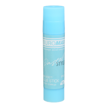 Клей-олівець Buromax Pastel 10г PVP Блакитний (BM.4921)
