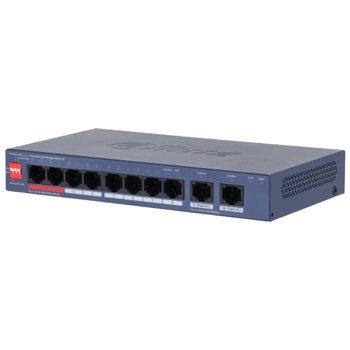 Коммутатор управляемый Dahua DH-CS4010-8GT-110-V2 настольный 8-портовый Gigabit PoE 6–115 Вт