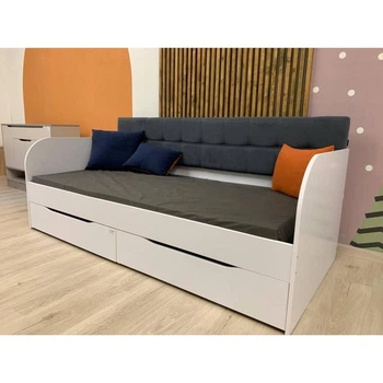Кровать детская Lion Л-7 с ящиками и ламелями 90x200 см Нимфея альба