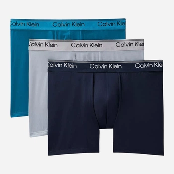 Набор трусов боксеров мужских хлопковых Calvin Klein 5292589 M 3 шт Голубой/Синий/Темный синий (1159865583)