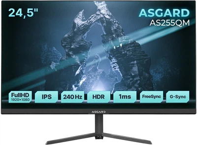 Монитор 24.5" ASGARD Gaming AS255QM IPS Black 240Hz