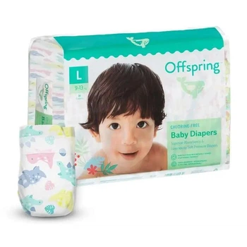 Підгузки дитячі Offspring Розмір L, 9-13 кг, 36 шт. в упаковці, Діноленд