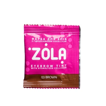 Краска для бровей Zola 03 Brown 5 мл + Окислитель 5 мл