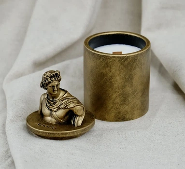 Аромасвічка APOLLO BURLEY VANILLA BRONZE 100% WOOD WAX 165g 35h Гранд Презент NAC 1108