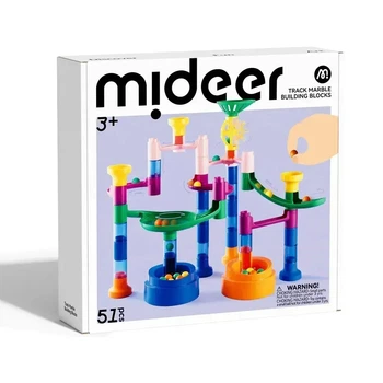 Конструктор - блоки для трековых шаров Mideer Marble track Мраморная дорожка, от 3 лет, 51 деталь (MD2264) STEAM