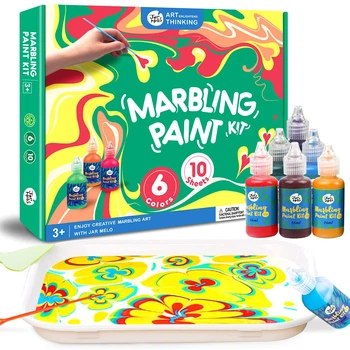 Набір для малювання на воді Jar Melo 6 кольорів Marbling Kit. Набір для марморування , ЕБРУ ( JA 91487 )