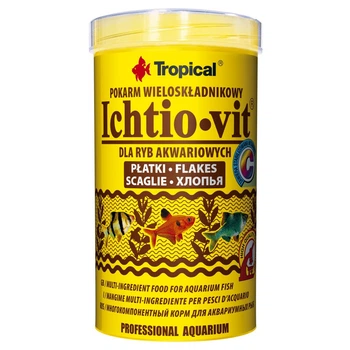 Сухой корм для всех аквариумных рыб хлопья 50 г/250 мл Tropical Ichtio-Vit