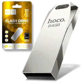 Флеш-накопитель USB 2.0 64 ГБ для ноутбука металлический Hoco LS-2351