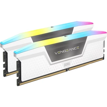 Оперативная память DDR5 64 Gb (5200 MHz) (Kit 32 Gb x 2) Corsair Vengeance RGB White (CMH64GX5M2B5200C40W)