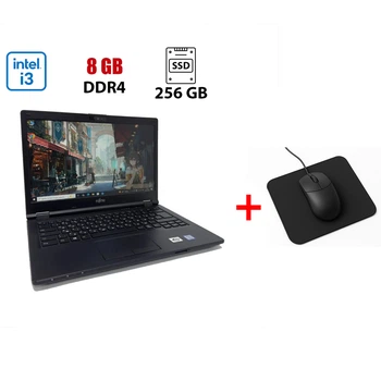 Ноутбук Fujitsu LifeBook E Series / 14" (1920x1080) IPS / Intel Core i3-8130U (2 (4) ядра по 2.2 - 3.4 GHz) / 8 GB DDR4 / 256 GB SSD / Intel UHD Graphics 620 / WebCam б/у + Подарок Мышка и коврик