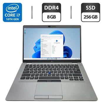 Ультрабук Б-класс Dell Latitude 5411 / 14" (1920x1080) IPS / Intel Core i7-10850H (6 (12) ядра по 2.7 - 5.1 GHz) / 8 GB DDR4 / 256 GB SSD / Intel UHD Graphics / WebCam б/у