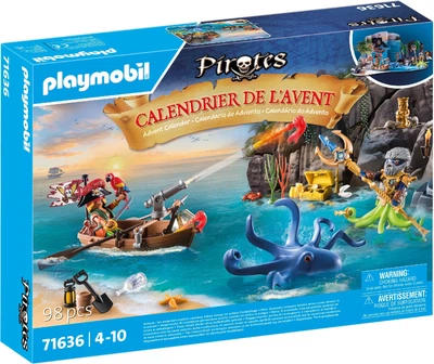 Адвент-календар Playmobil Пірати 98 деталей (71636) (4008789716361)