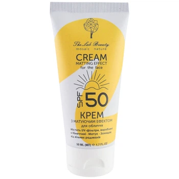 Крем для обличчя з матуючим ефектом "The Lab Beauty", SPF50, 50 мл - 617621