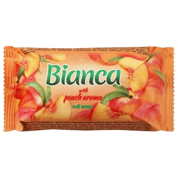 Мыло туалетное твердое Bianca с ароматом персика, 125 г - 727952
