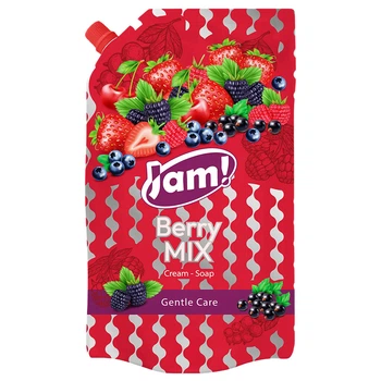 Крем-мыло жидкое JAM! "Berry MIX", с глицерином, дой-пак 900 г - 727937