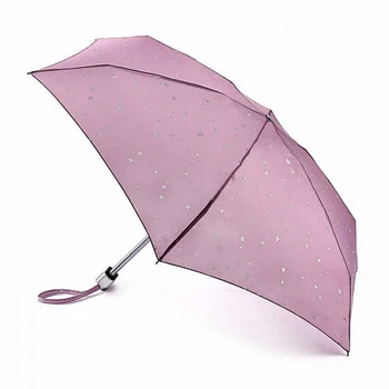 Мини зонт женский механический Fulton L501 Tiny-2 Pink, stars (Розовый, звездочки)