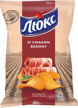Люкс Чіпси Бекон 125г.