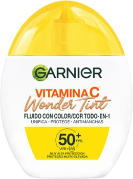 Fluid przeciwsłoneczny do twarzy Garnier Vitamin C Wonder Tint SPF 50+ Medio 50 ml (3600542658454)
