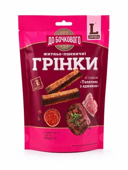 Сухарики ДО БОЧКОВОГО grenki телятина з аджикою 120г.
