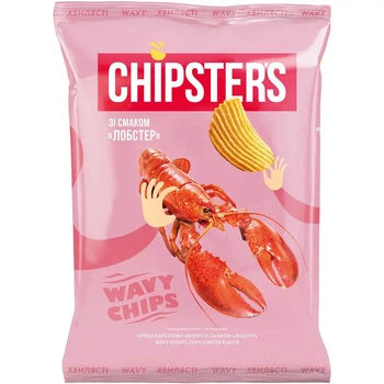 Чіпси Chipster's хвилясті лобстер 95г.
