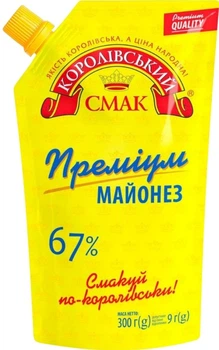 Майонез Королівський Смак "Преміум" 67% 300г.