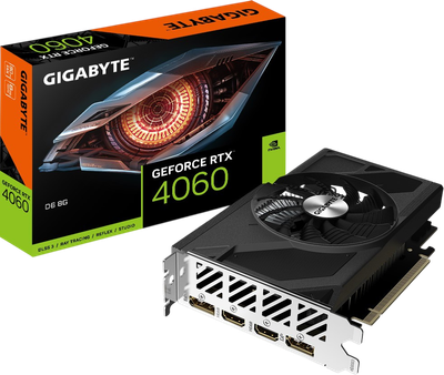 Відеокарта GeForce RTX 4060 8GB Gigabyte D6 (GV-N4060D6-8GD) Б/В