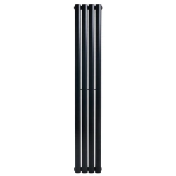 Дизайнерский радиатор Rastas Aurora 1 1400x300 вертикальный, черный матовый