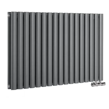 Дизайнерский радиатор Rastas Aurora 2 500x1020 горизонтальный, антрацит матовый
