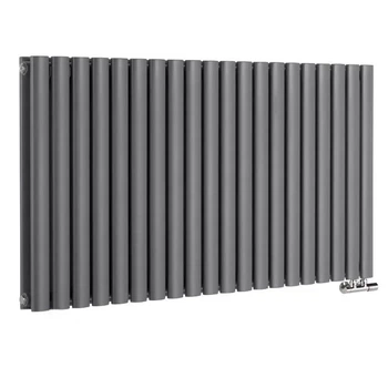 Дизайнерский радиатор Rastas Aurora 2 500x1200 горизонтальный, антрацит матовый