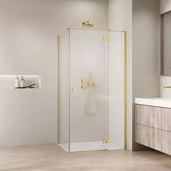 Душова кабіна Devit Aqua DA12100090099RBG 1000Rх900x1950мм, права, відкривна, колір профілю: Brushed Gold, скло: 6мм, прозоре