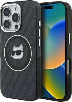 Etui plecki Karl Lagerfeld IML Choupette Head Logo MagSafe do Apple iPhone 16 Pro Max Black (KLHMP16XHMKBCHK)