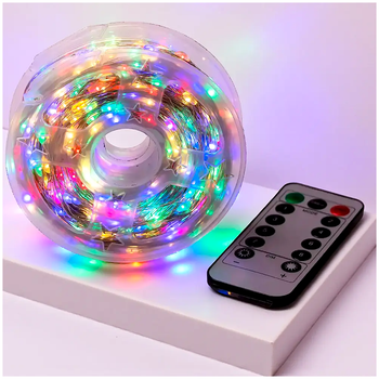 Сетевая гирлянда 100 м 400 LED с пультом для украшения помещений разноцветная LS-2257