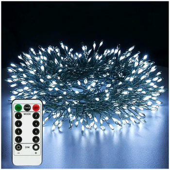 Светодиодная гирлянда 30м 8 режимов для дома холодный белый LS-2451