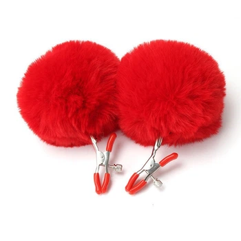Затискачі для сосків з помпонами Honey Fashion Accessories, червоний (90к005)