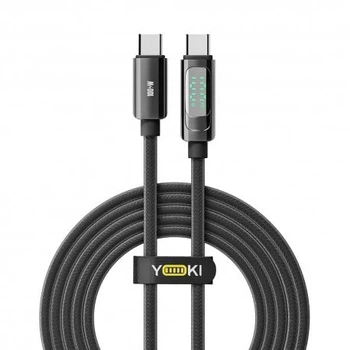 Кабель YOKI DISPLAY YK-DI88 Type-C to Type-C 100W (2m) Black